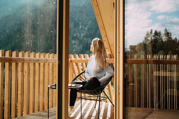 Terrasse von Ticha im Sommer