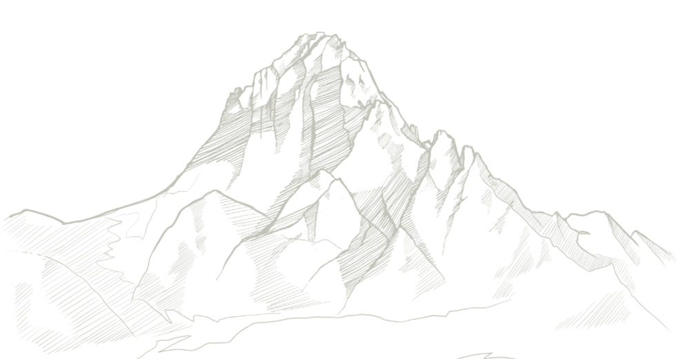 Graphic, grey mountain