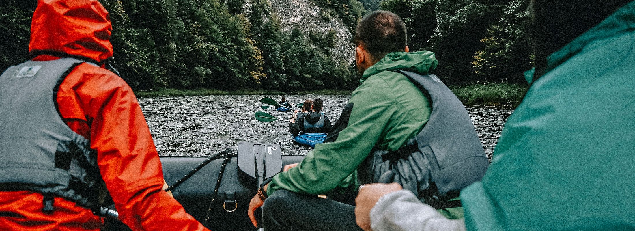 Rafting im Fluss