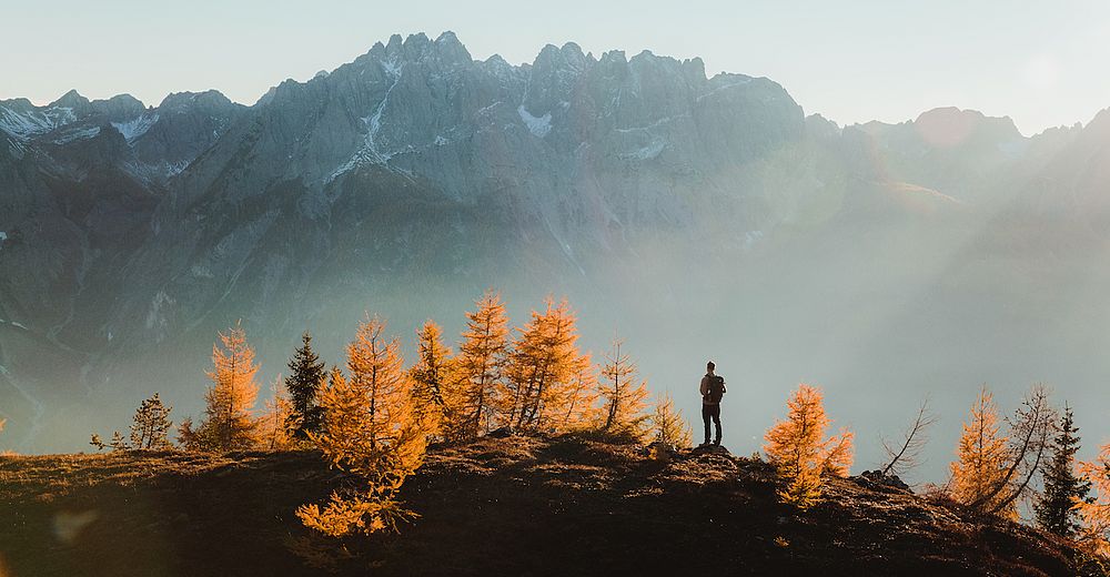 Aussicht mit leichtem Nebel